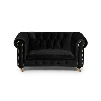 Chesterfield 2 Sitzer Klassische Luxus Barock Rokoko Sofa Textil