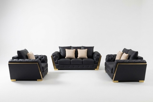 Chesterfield 3+2+1 Sofagarnitur Couch Möbel Sofa Couchen Set 3tlg.