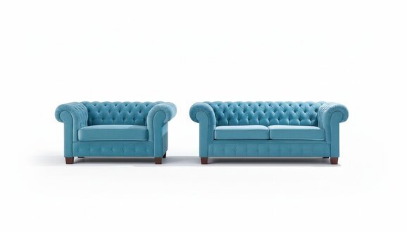 Chesterfield 3+2 Sofagarnitur Couch Polster Sitz Garnitur Sofa Couchen Sofas Neu