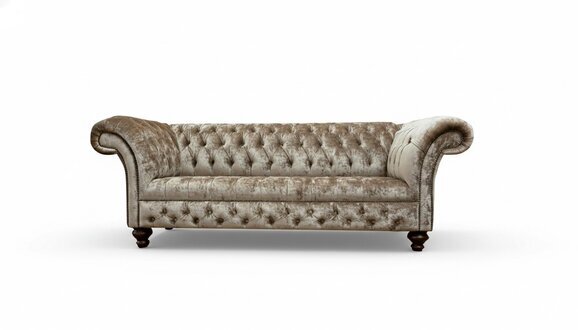 Chesterfield 3Sitzer Sofa Braune Modern Kreative Möbel Textil Wohnzimmer