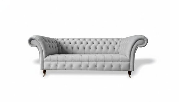 Chesterfield 3Sitzer Weiß Wohnzimmer Modern Design Sofa Neu Kreative