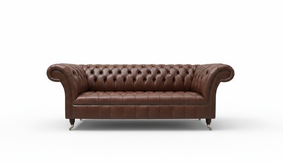Chesterfield 3 Sitzer Couch Leder Sofa Polster Garnitur Antik Stil Garnitur Neu