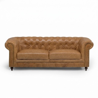 Chesterfield 3 Sitzer Klassische Luxus Barock Rokoko Sofa Textil