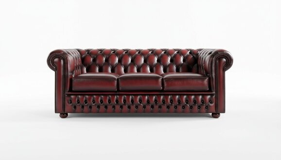 Chesterfield 3 Sitzer Sofa Ledersofa Couch Polster Sitz Garnitur 3er Sofas Neu