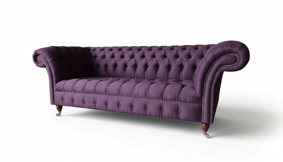 Chesterfield 3 Sitzer Sofa Stoffsofa Couch Polster Sitz 3er Sofas Neu