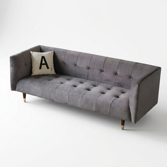 Chesterfield 3 Sitzer Sofa Stoffsofa Couch Polster Sitz Garnitur 3er