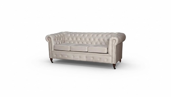 Chesterfield 3 Sitzer Sofa Ledersofa Couch Polster Sitz Garnitur Dreisitzer Neu