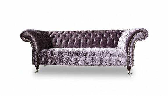 Chesterfield 3 Sitzer Violett Möbel Neu Wohnzimmer Modern Design Sofa