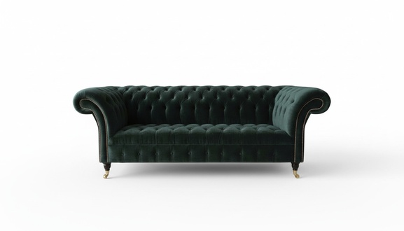 Chesterfield 3 Sitzer Wohnzimmer Schwarz Couchen Polster Sofa Sofas