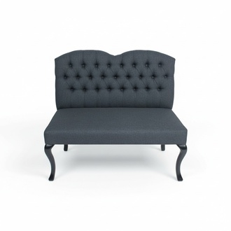 Chesterfield Bank Textil Sitz Bänke Deko Restaurant Stoff Laden Sofa Leder