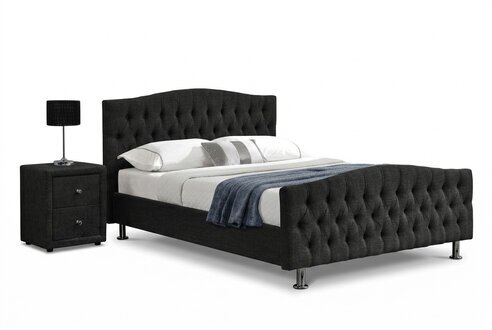 Chesterfield Design Bett Betten Englisches Schlafzimmer 180x200cm Textil