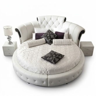 Chesterfield-Bett Luxusbetten Rundes Design Hotel Rundbett Schlafzimmer