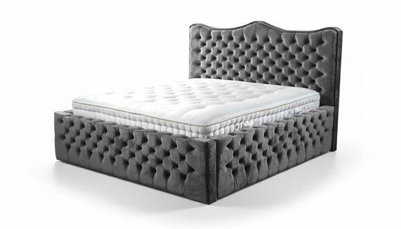 Chesterfield Bett Samt Betten Doppelbett 160x200 Design Hotel Einrichtung