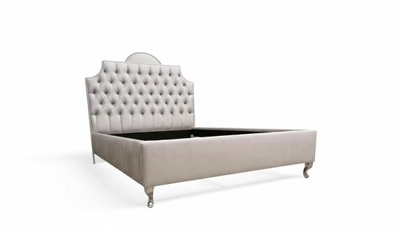 Chesterfield Betten Bett Polster Hotel Doppel Luxus Design Samt Stoff