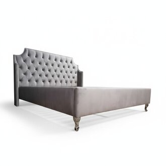 Chesterfield Betten Bett Polster Hotel Doppel Deklo Luxus Design Samt Stoff