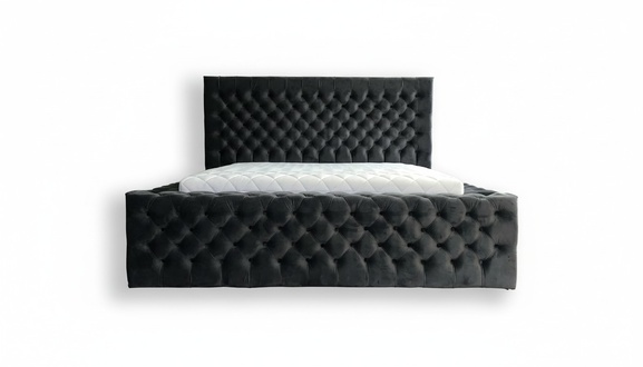 Chesterfield Betten modernes Hotelbett Doppelbett Neu Modernes King Size Bett