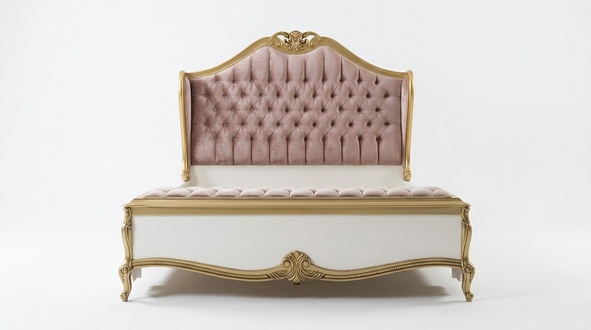 Chesterfield Bettrahmen Design Polster Luxus Bett Schlafzimmer Betten Rosa