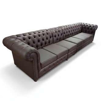 Chesterfield Big Sofa Couchen Ledersofa xxl Big Sofas Braun Couch 6 Sitzer