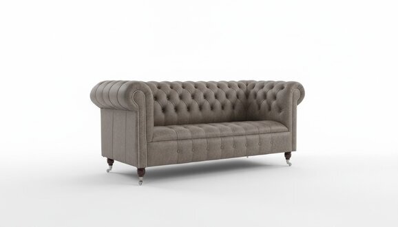Chesterfield Big Textil Design Wohnzimmer Couch Dekor Sofa Polster 3 Sitz