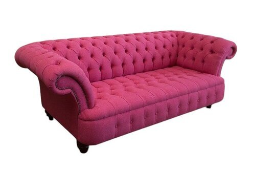 Chesterfield Big Textil Dekor Design Wohnzimmer Couch Sofa Polster 3 Sitz
