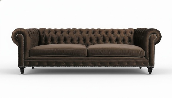 Chesterfield Braun Neu Wohnzimmer Modern Dreisitzer Kreative Möbel Textil Stoff