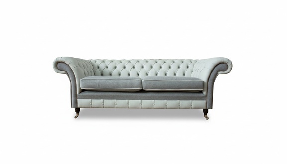 Chesterfield Braun Wohnzimmer Modern Design Couchen Sofa Ledersofa