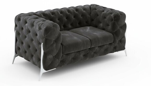 Chesterfield Couch 2 Sitzer Polster Sitz Stoff Textil Couchen Leder Sofas Sofa