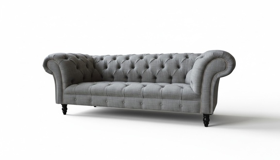 Chesterfield Couch 3 Sitzer Polster Sitz Textil Stoff Couchen Sofa Neu