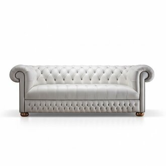 Chesterfield Couch Polster Weiße Leder Sofa Polster Couchen Weiß Sofas Garnitur
