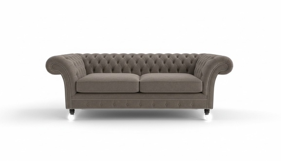 Chesterfield Couch Samt Textil Stoff Designer Sofa Möbel Edles Design 3 Sitzer