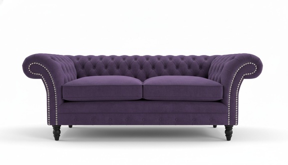 Chesterfield Couch Textil Samt Stoff Designer Sofa Möbel Edles Design 3 Sitzer