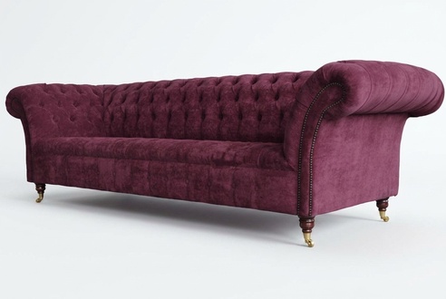 Chesterfield Design Couch Polster Textil Sofa Couchen 3er Sitzer Neu