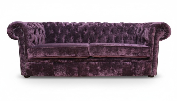 Chesterfield Design Luxus Polster Sofa Couch Sitz Garnitur Leder Textil Neu #245