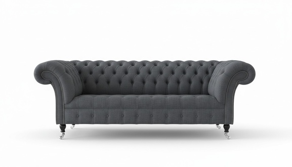 Chesterfield Design Luxus Polster Sofa Couch Sitz Garnitur Leder Textil Neu #174