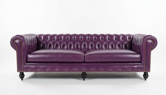 Chesterfield Design Luxus Polster Sofa Couch Sitz Garnitur Leder XXL Big #256