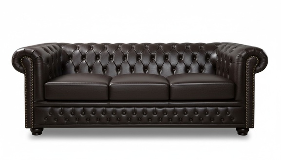 Chesterfield Design Luxus Polster Sofa Couch Sitz Garnitur Leder Textil Neu #255