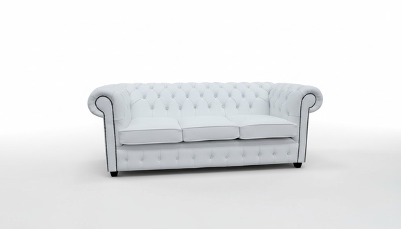 Chesterfield Design Luxus Polster Sofa Couch Sitz Garnitur Leder Textil Neu #243