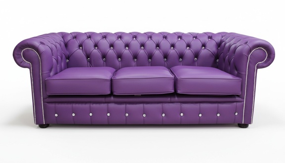 Chesterfield Design Luxus Polster Sofa Couch Sitz Garnitur Leder Textil Neu #242