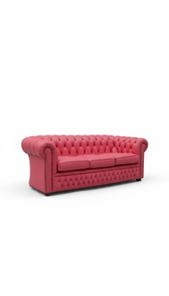 Chesterfield Design Luxus Polster Sofa Couch Sitz Garnitur Leder Textil Neu #223