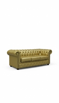 Chesterfield Design Luxus Polster Sofa Couch Sitz Garnitur Leder Textil Neu #222