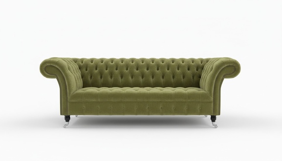 Chesterfield Design Luxus Polster Sofa Couch Sitz Garnitur Leder Textil Neu #183