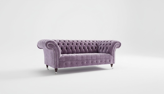 Chesterfield Design Luxus Polster Sofa Couch Sitz Garnitur Leder Textil Neu #175