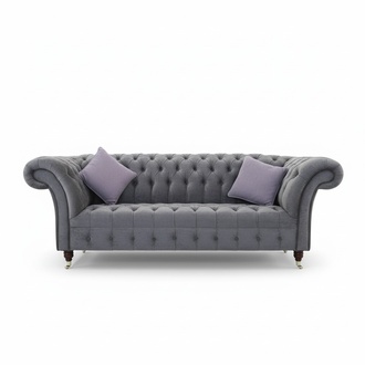 Chesterfield Design Luxus Polster Sofa Couch Sitz Garnitur Leder Textil Neu w1