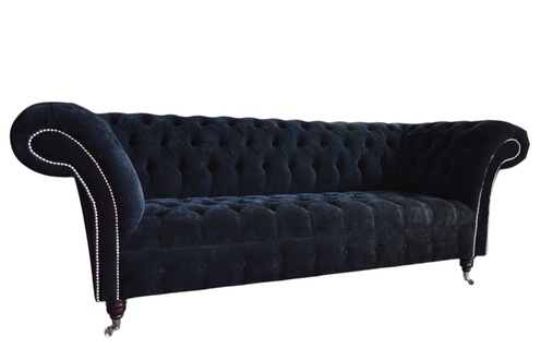 Chesterfield Design Luxus Polster Sofa Couch Sitz Garnitur Leder Textil Neu - s1
