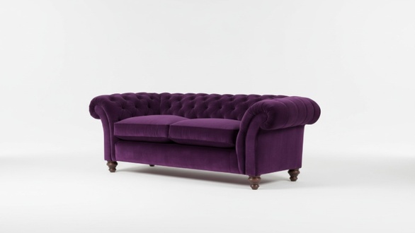 Chesterfield Design Luxus Polster Sofa Couch Sitz Garnitur Leder Textil Neu #130