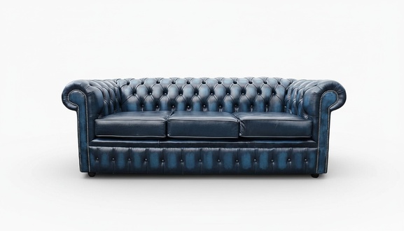 Chesterfield Design Luxus Polster Sofa Couch Sitz Garnitur Leder Textil Neu #121