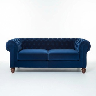 Chesterfield Design Luxus Polster Sofa Couch Sitz Garnitur Leder Textil Neu #111