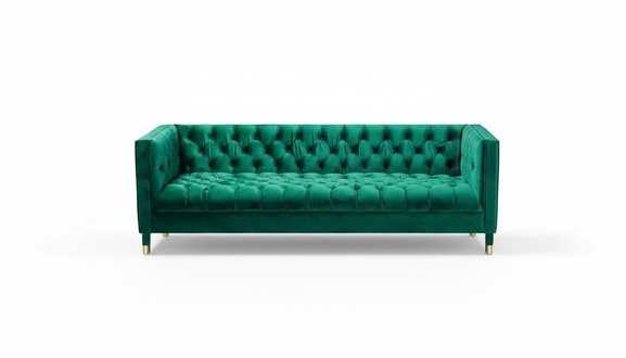 Chesterfield Design Polster Couch Textil Sofa Dreisitze Wohnzimmer Polster Sitz