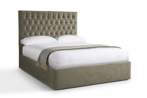 Chesterfield Design Polster Beige Doppelbett Englisches 140/160/180x200