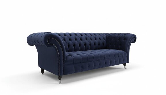 Chesterfield Design Sofa 3 Sitzer Couch Polster Luxus Klassische Textil Couchen